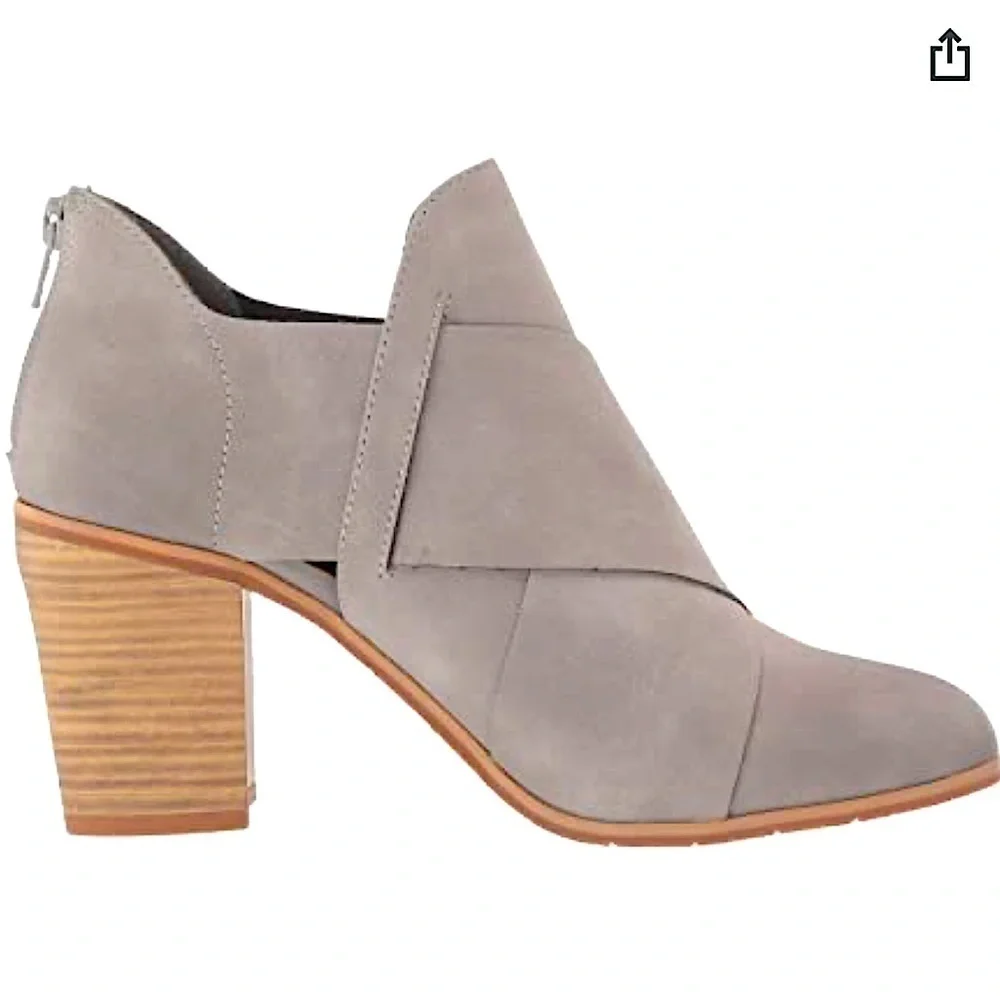 BC Footwear Vegan Leather Women's Azalea Ankle Boot grey womens size 7.5